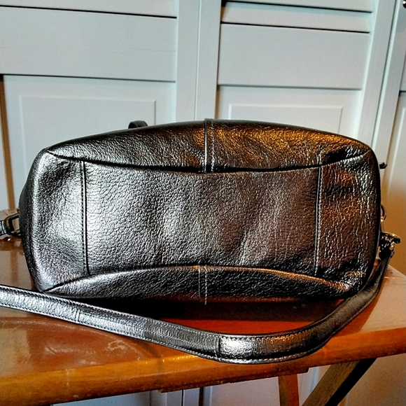 COACH Tote Bag with strap ▪︎ Brand NEW with tags, Gun Metal Silver ❤️ - Picture 7 of 9